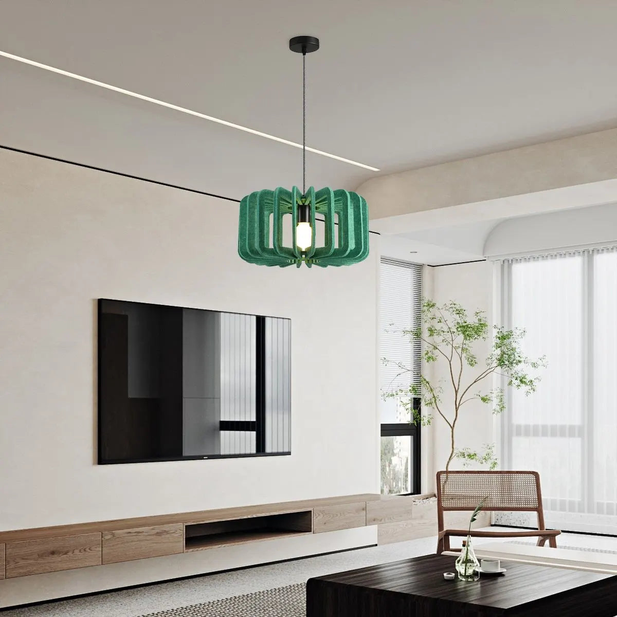 Column Shaped Birdcage Acoustic Pendant Light | Desfino