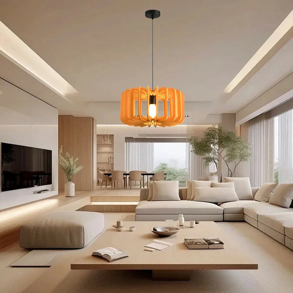 Column Shaped Birdcage Acoustic Pendant Light | Desfino