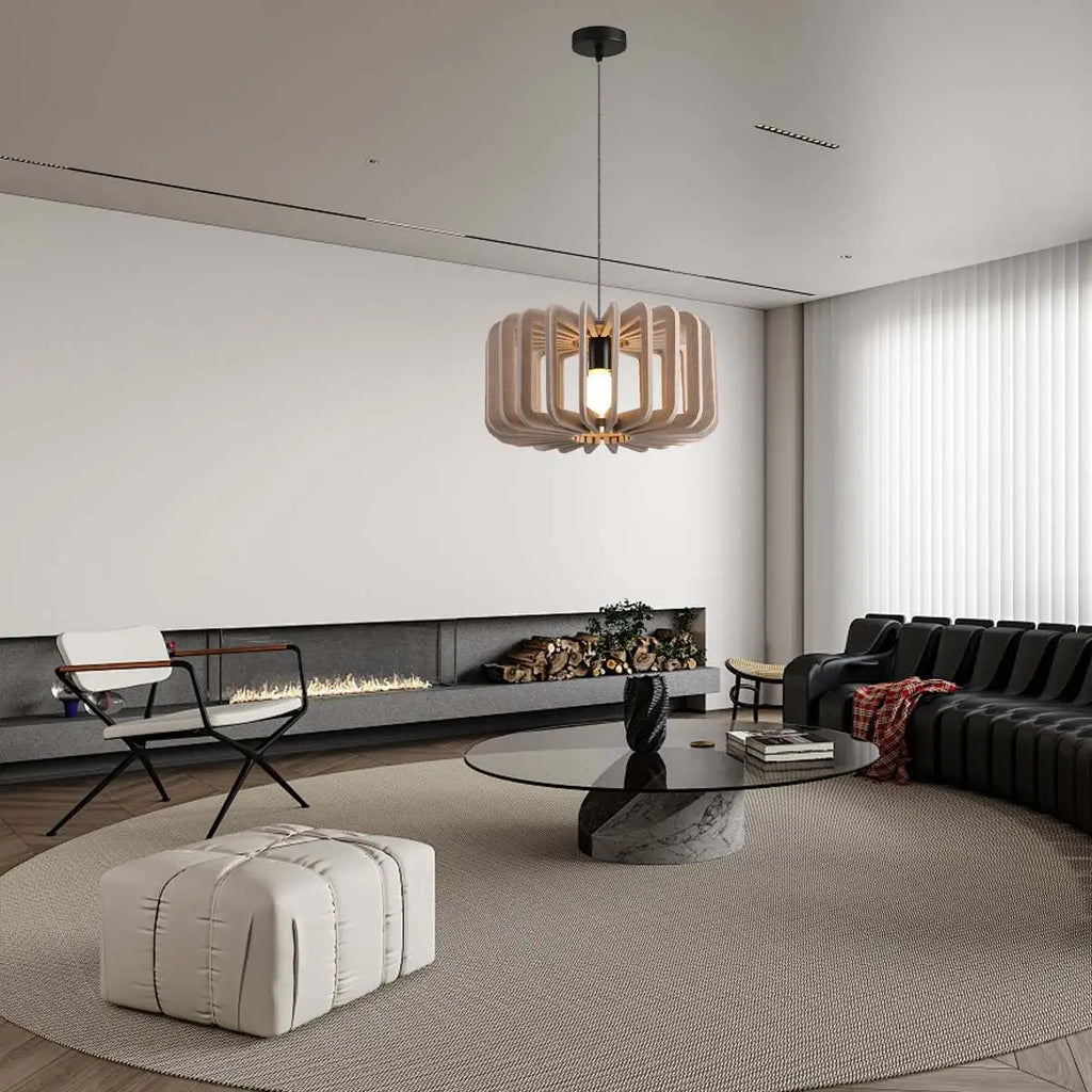 Column Shaped Birdcage Acoustic Pendant Light | Desfino
