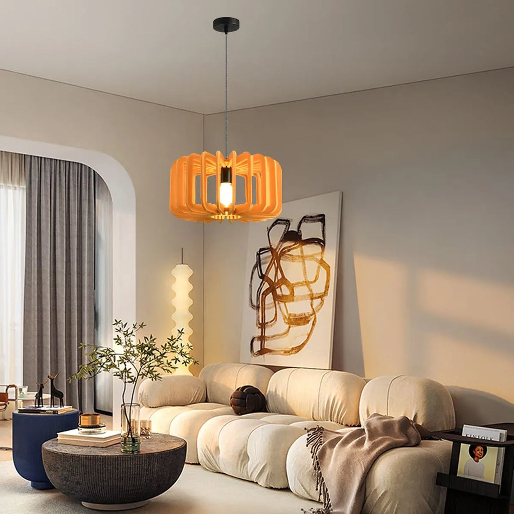 Column Shaped Birdcage Acoustic Pendant Light | Desfino