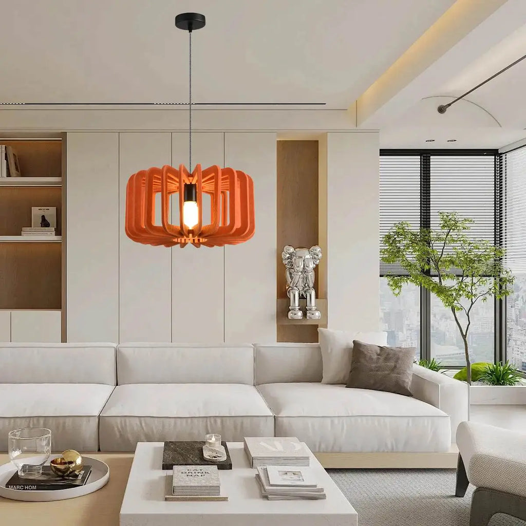 Column Shaped Birdcage Acoustic Pendant Light | Desfino