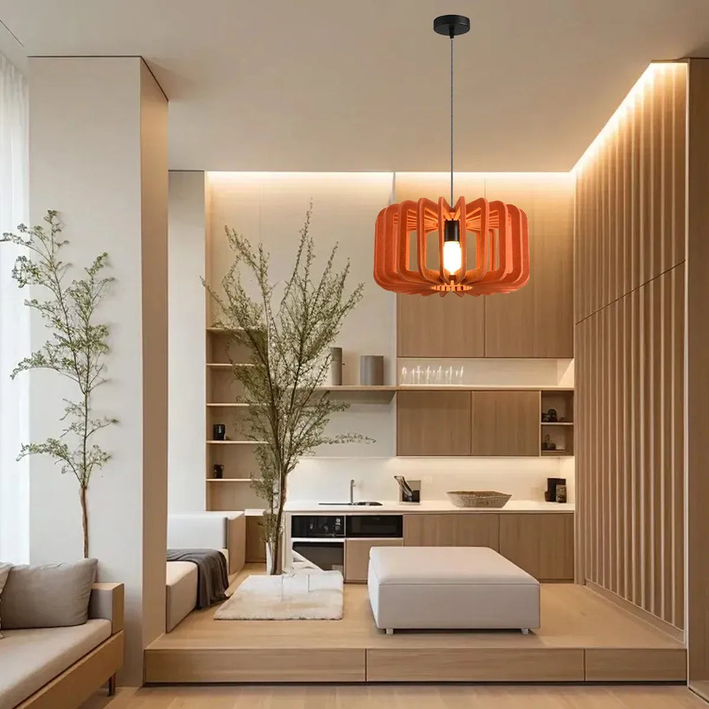 Column Shaped Birdcage Acoustic Pendant Light | Desfino