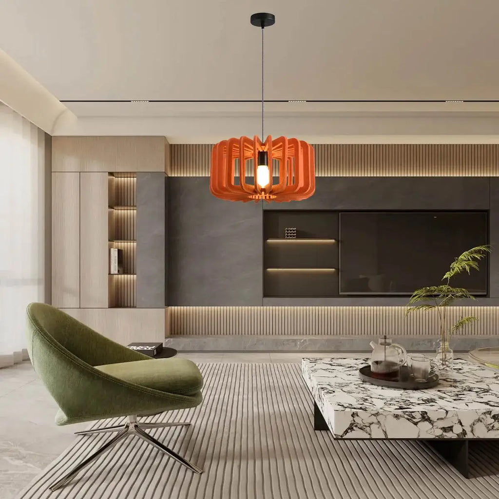 Column Shaped Birdcage Acoustic Pendant Light | Desfino