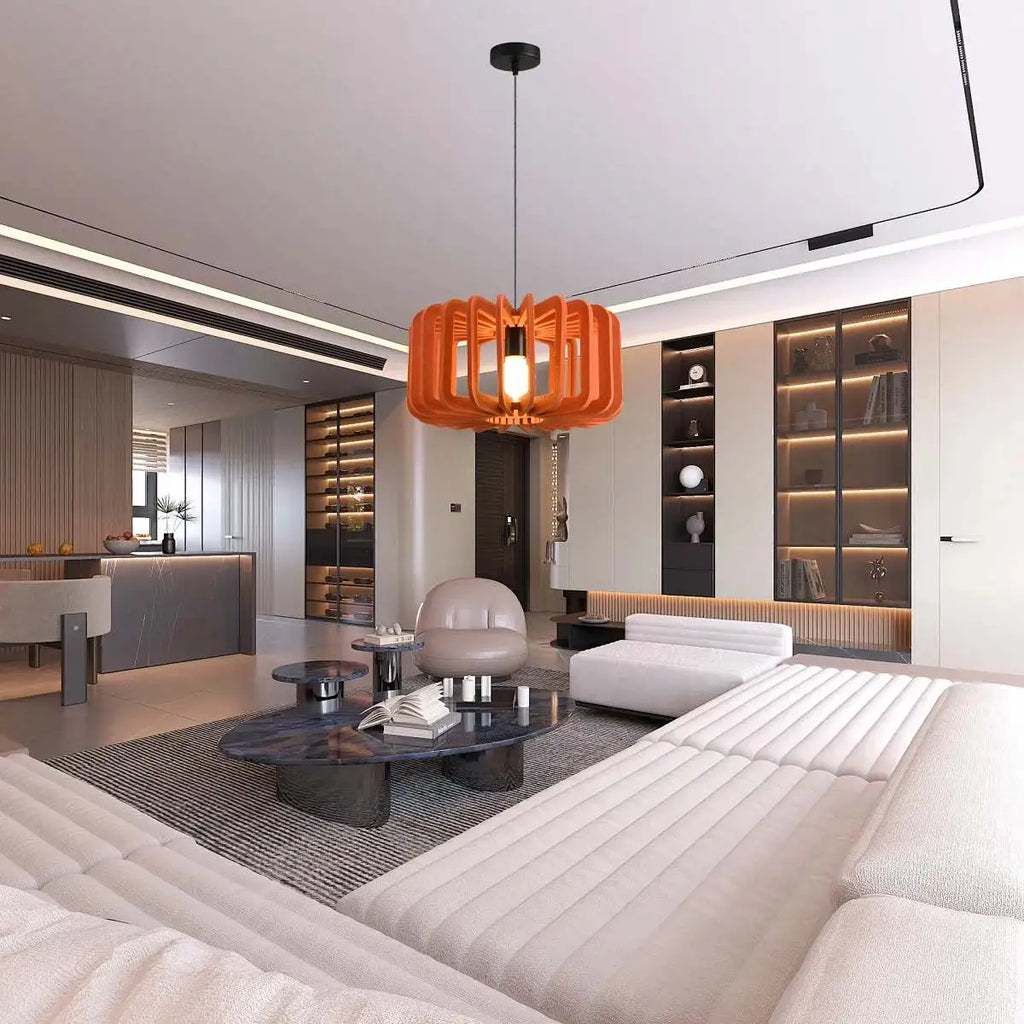 Column Shaped Birdcage Acoustic Pendant Light | Desfino