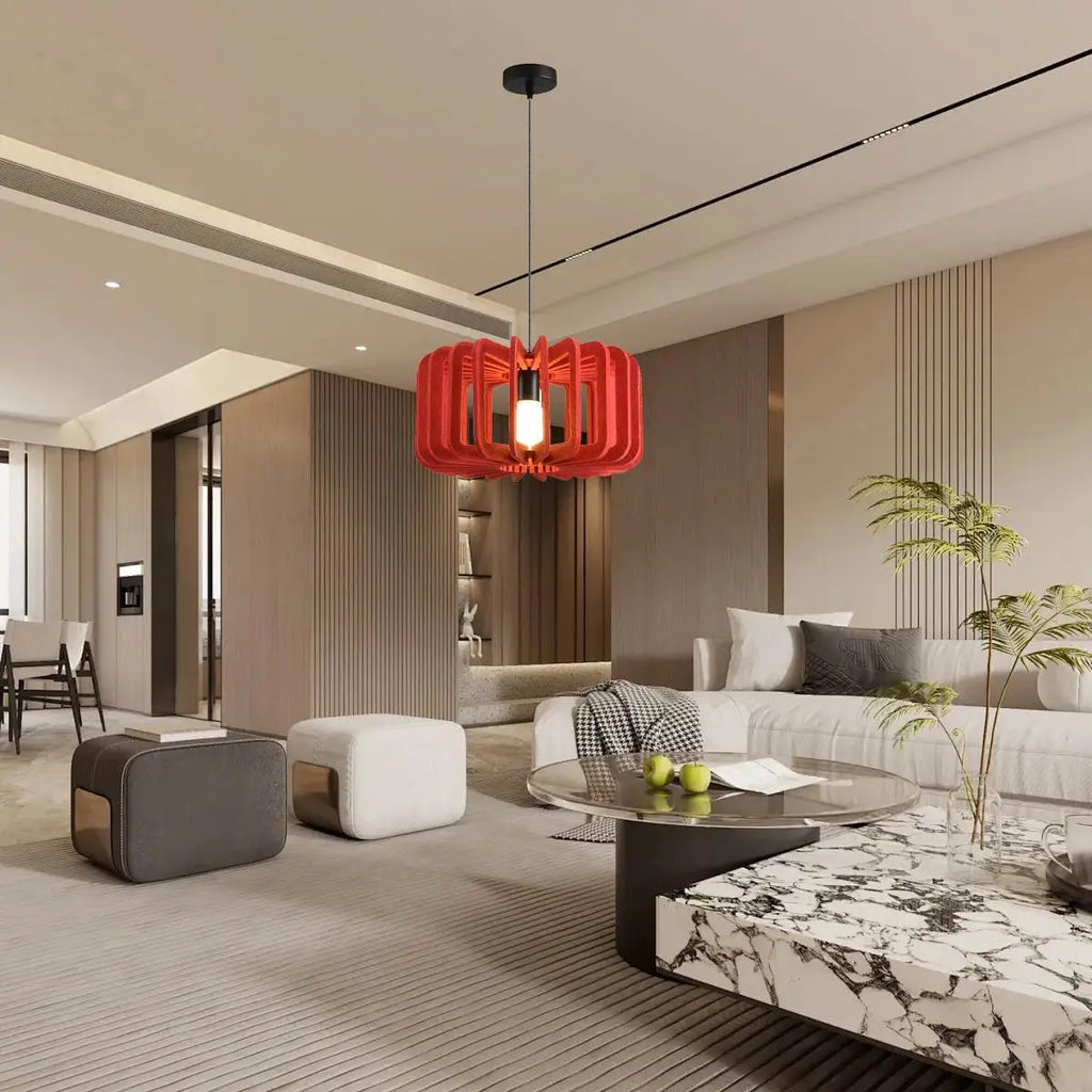 Column Shaped Birdcage Acoustic Pendant Light | Desfino