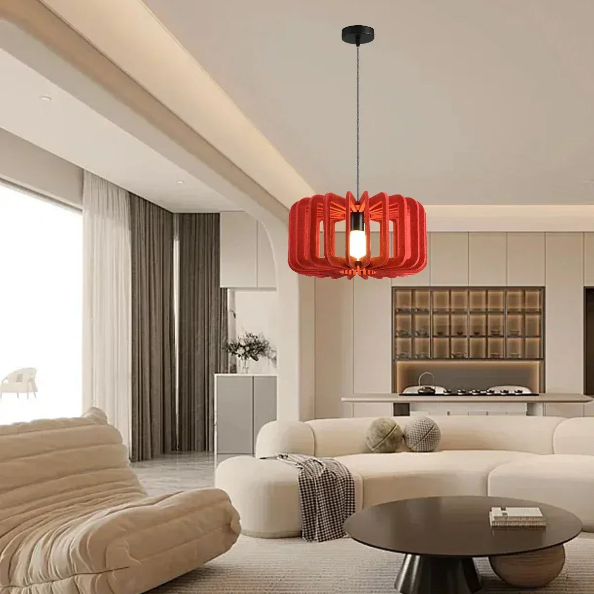 Column Shaped Birdcage Acoustic Pendant Light | Desfino