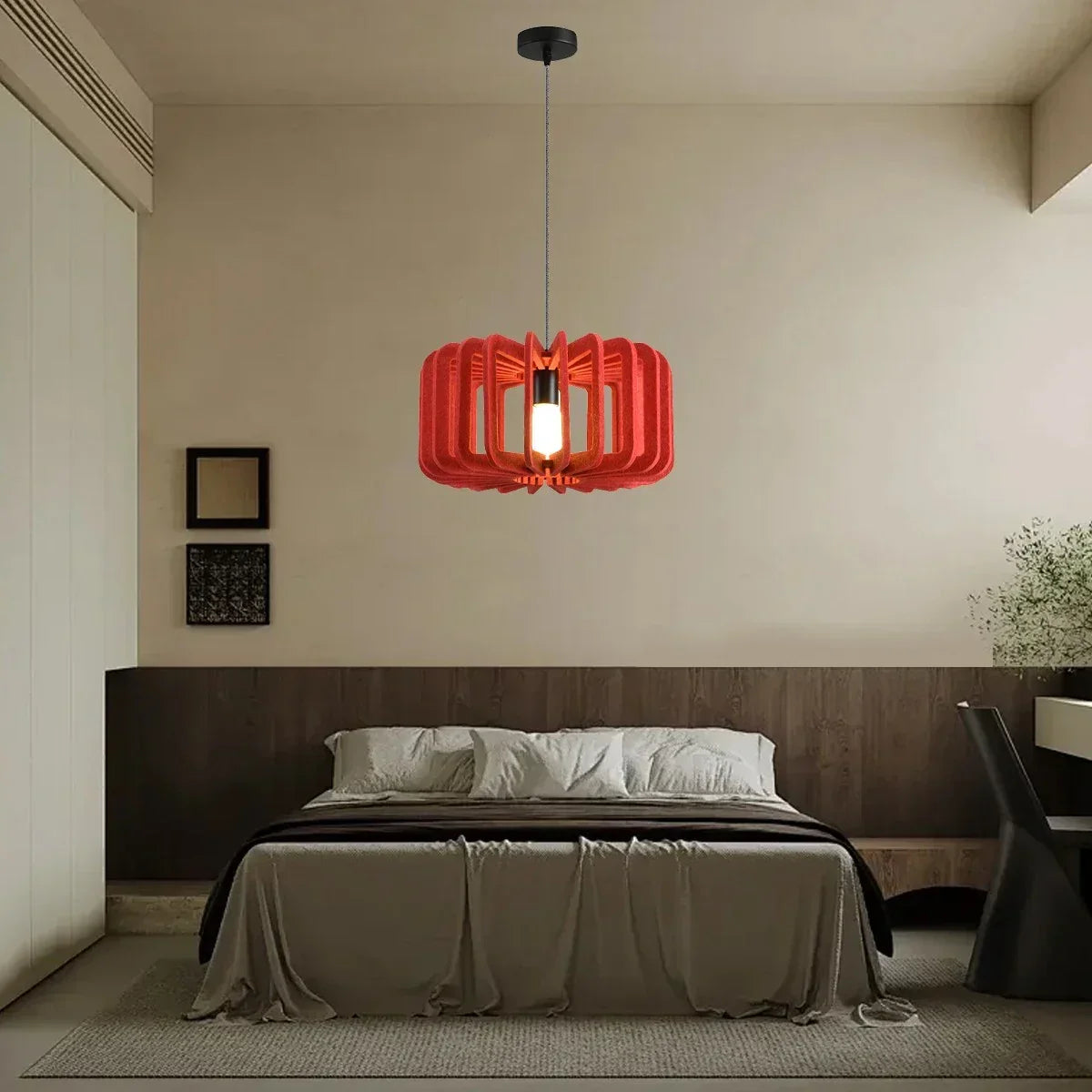 Column Shaped Birdcage Acoustic Pendant Light | Desfino
