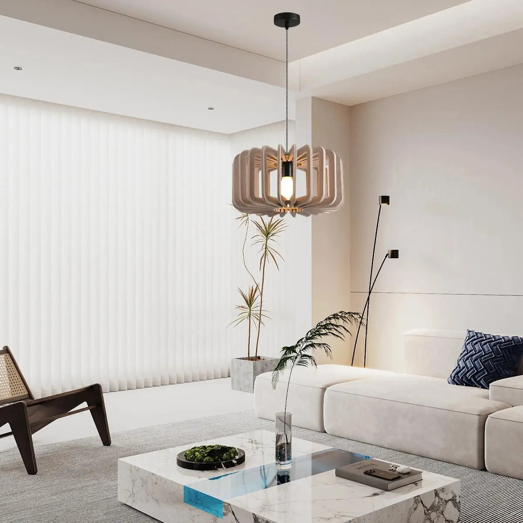 Column Shaped Birdcage Acoustic Pendant Light | Desfino