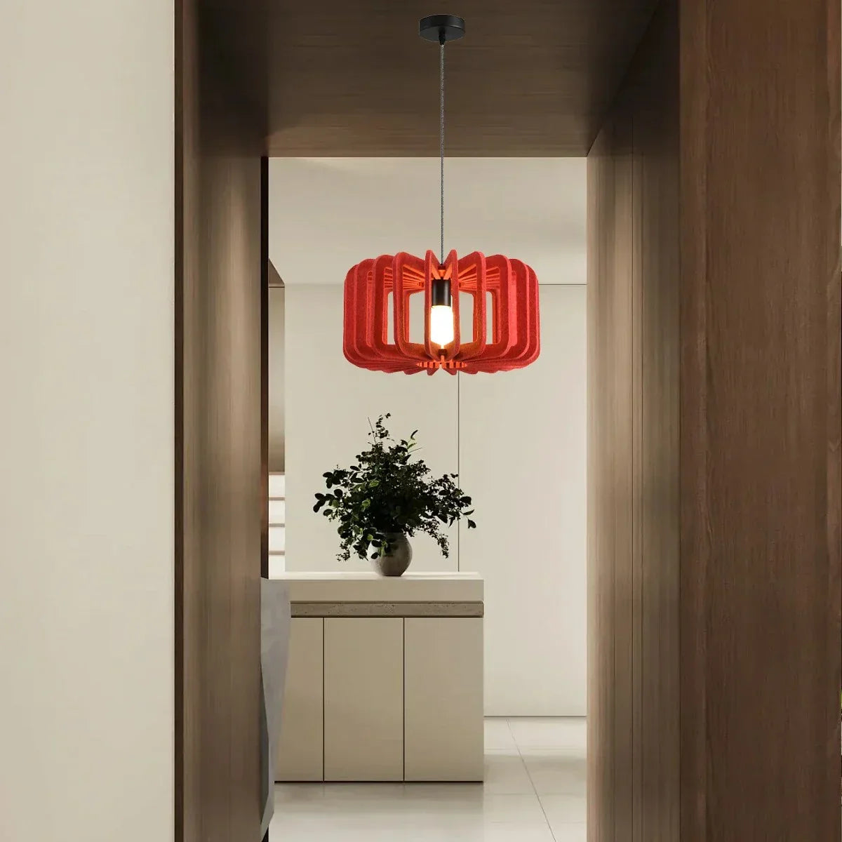 Column Shaped Birdcage Acoustic Pendant Light | Desfino