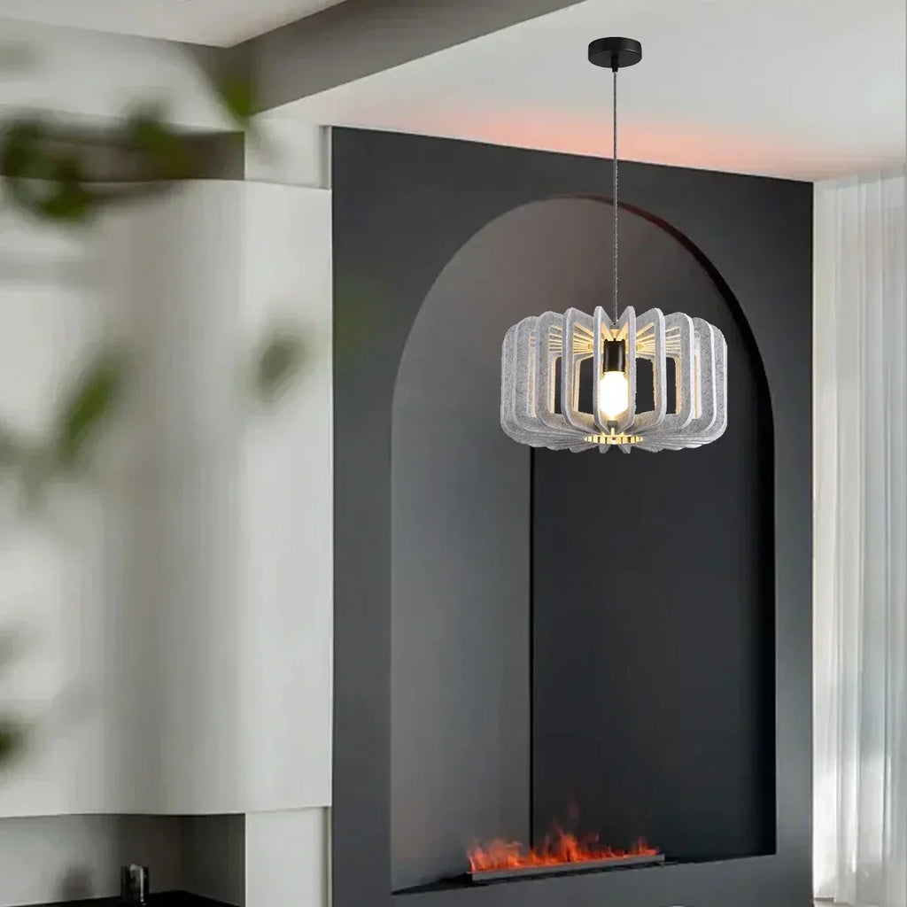 Column Shaped Birdcage Acoustic Pendant Light | Desfino