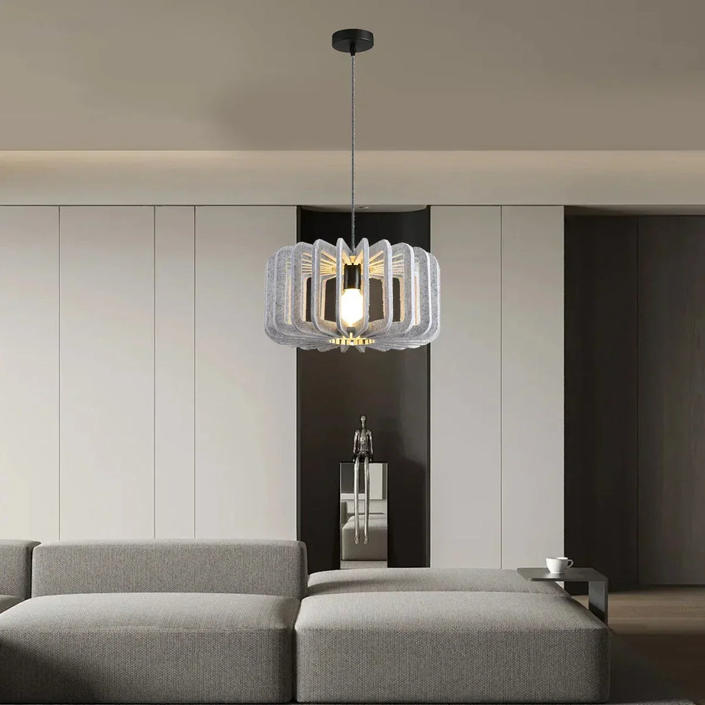 Column Shaped Birdcage Acoustic Pendant Light | Desfino