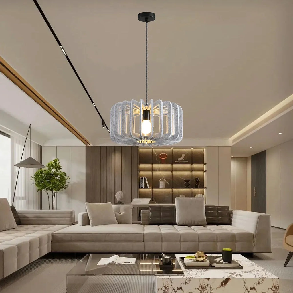 Column Shaped Birdcage Acoustic Pendant Light | Desfino