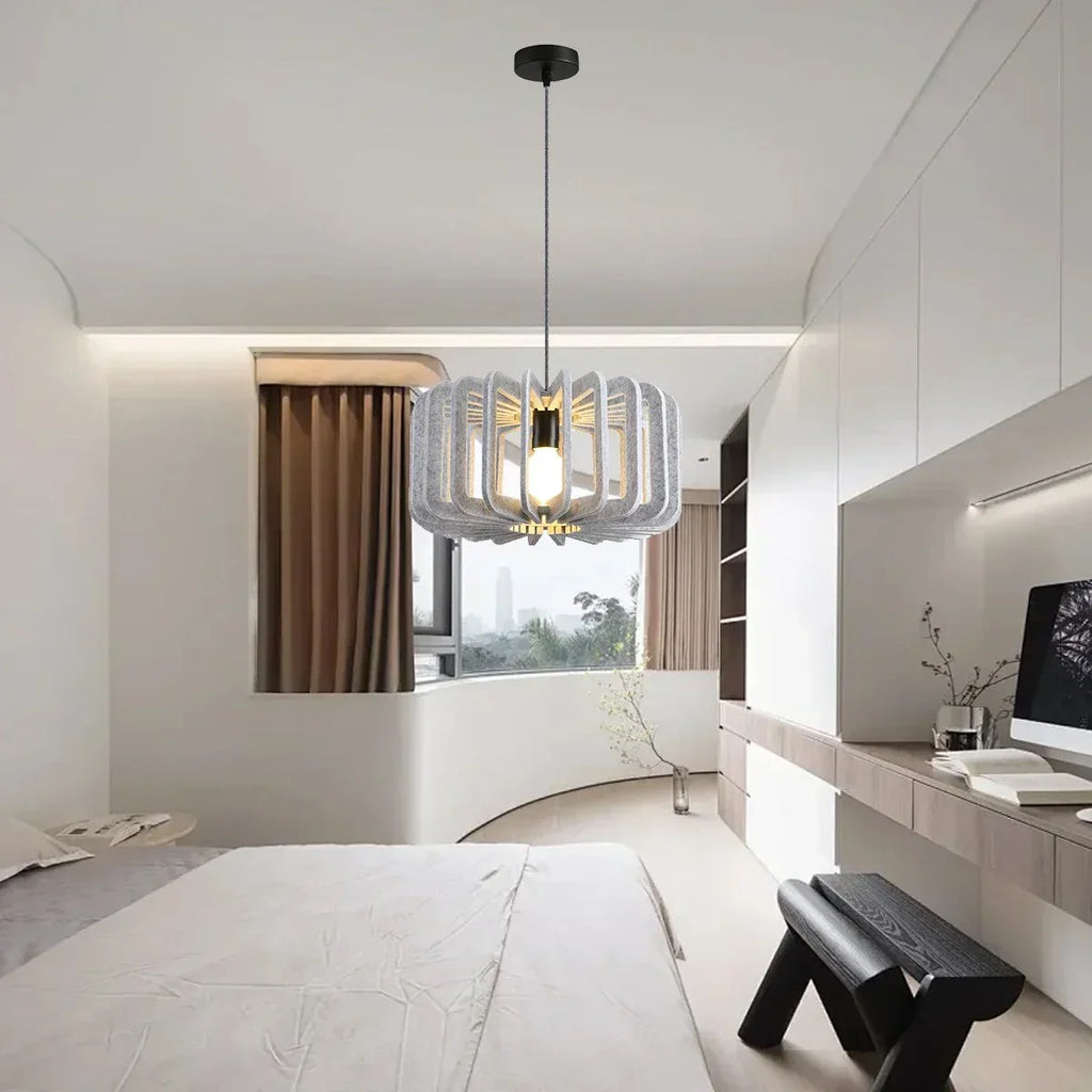 Column Shaped Birdcage Acoustic Pendant Light | Desfino