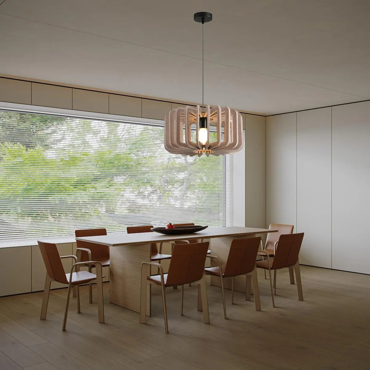 Column Shaped Birdcage Acoustic Pendant Light | Desfino