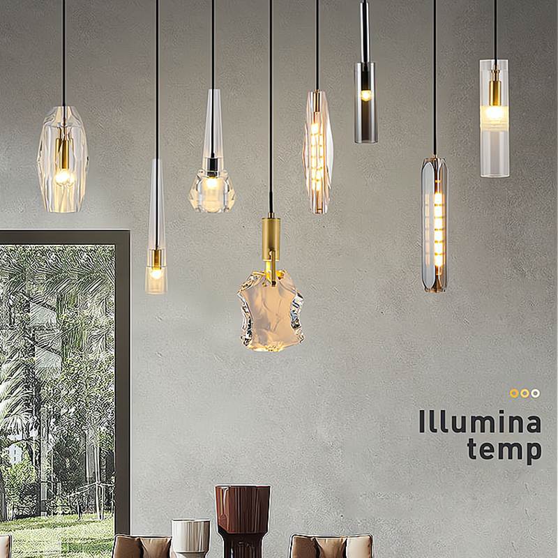 Copper Crystal Pendant Light Multiple Styles Available | Desfino