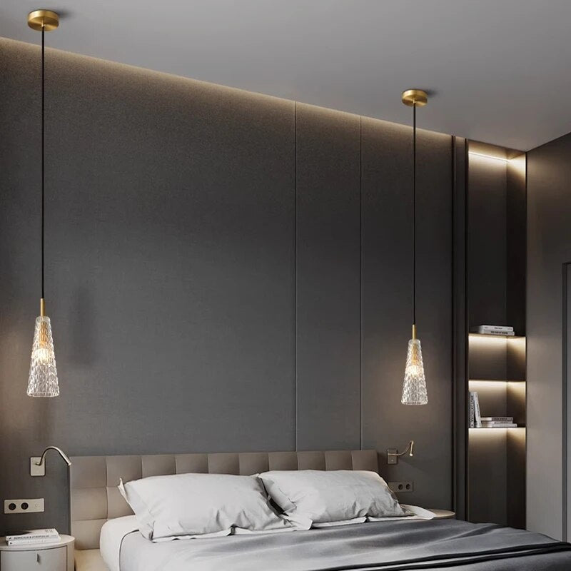 Copper Crystal Pendant Light Multiple Styles Available | Desfino