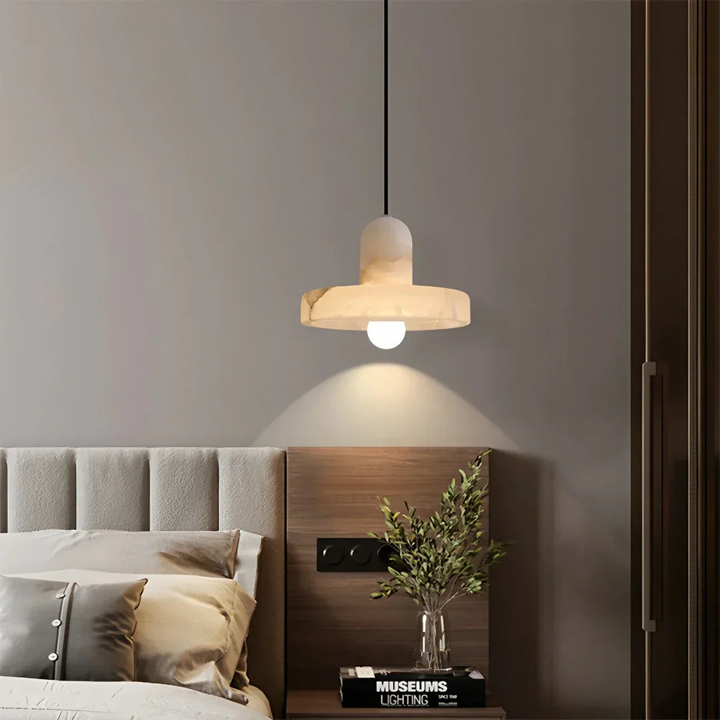 Natural Spanish Alabaster Pendant Light for Bedroom | Desfino