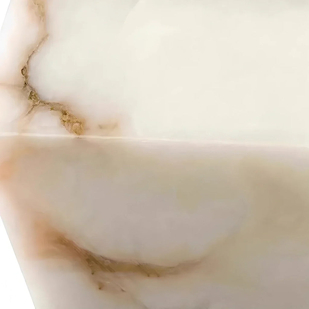 Spanische Alabaster-Wandleuchte mit drei abgeschrägten Blöcken | Desfino