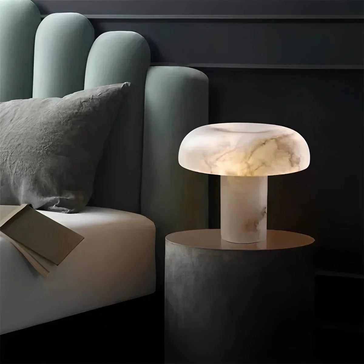 Creative Mushroom Shaped Spanish Alabaster Table Lamp | Desfino