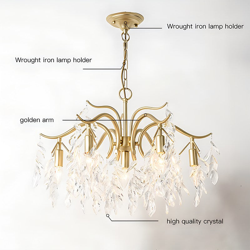 French Light Luxury Crystal Chandelier | Desfino
