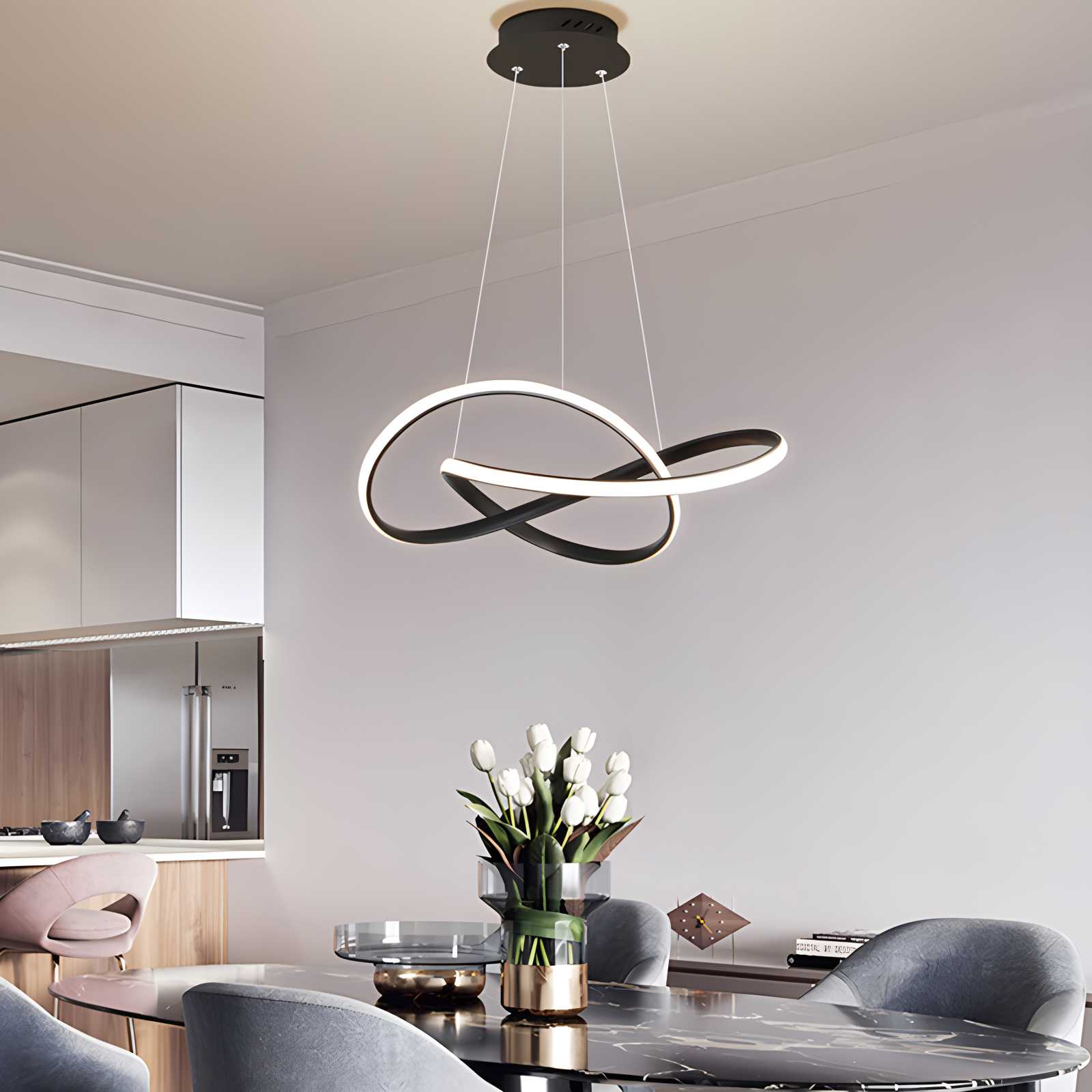 Creative Linear Chandelier for Dining Room | Desfino
