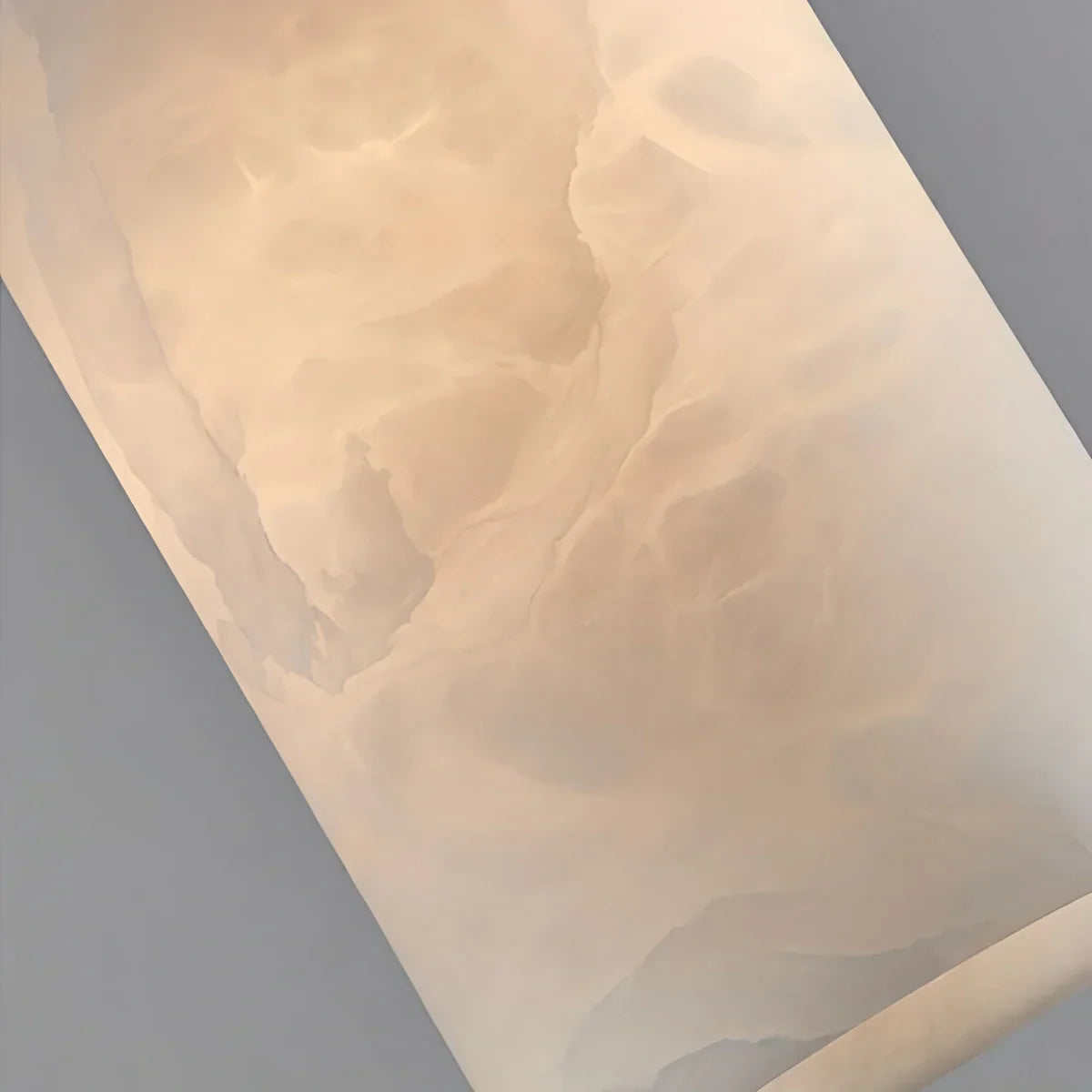 All Copper Geometric Spanish Alabaster Pendant Light | Desfino