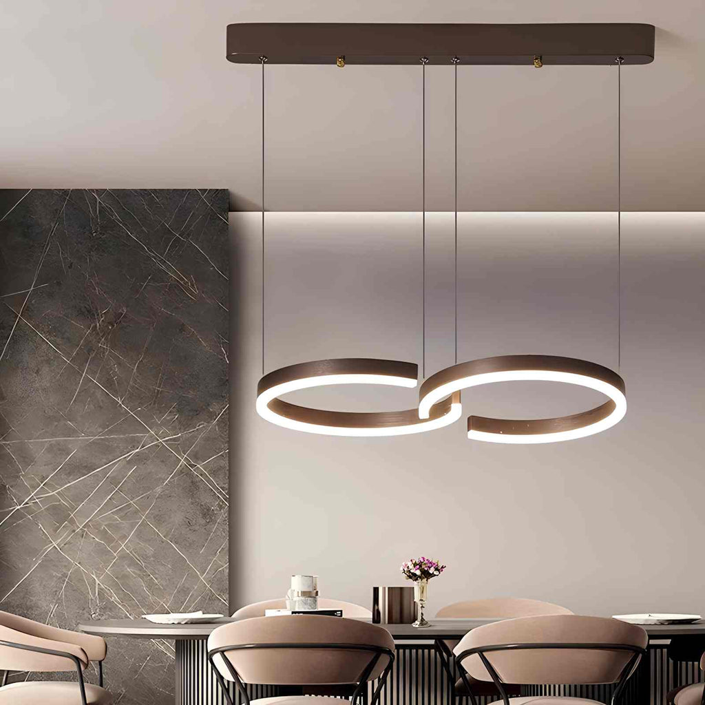 Nordische Pendelleuchte im luxuriösen Stil mit doppeltem C-Design | Desfino
