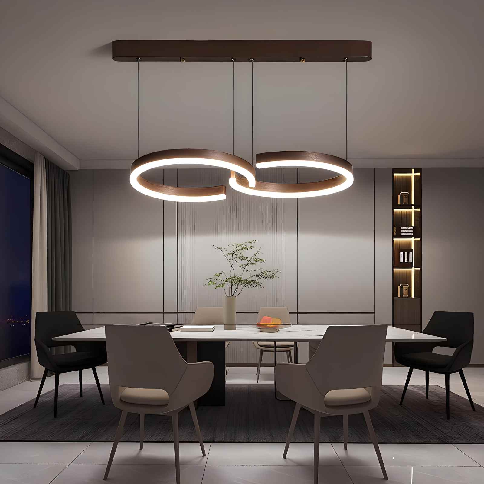Nordische Pendelleuchte im luxuriösen Stil mit doppeltem C-Design | Desfino