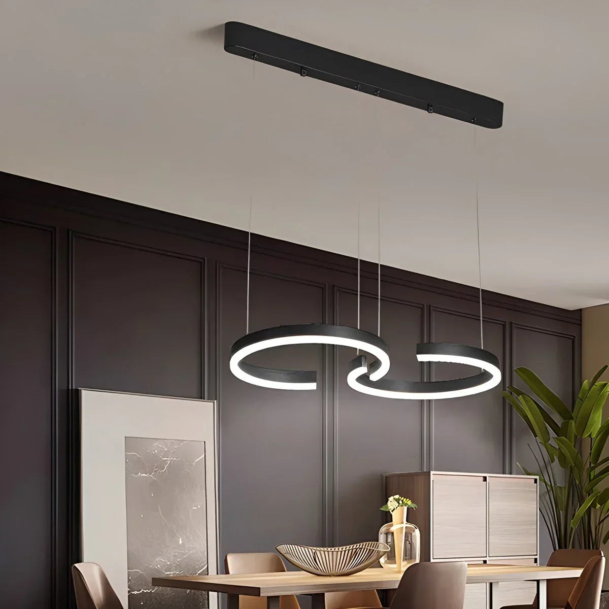 Nordische Pendelleuchte im luxuriösen Stil mit doppeltem C-Design | Desfino