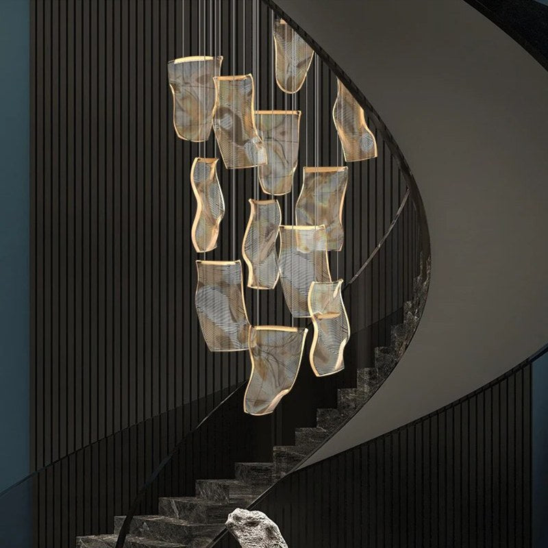 Large Luxury Art Chandelier for High Ceiling Living Room | Desfino