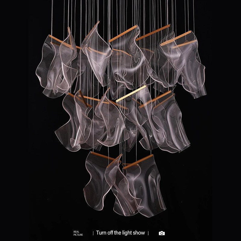 Large Luxury Art Chandelier for High Ceiling Living Room | Desfino