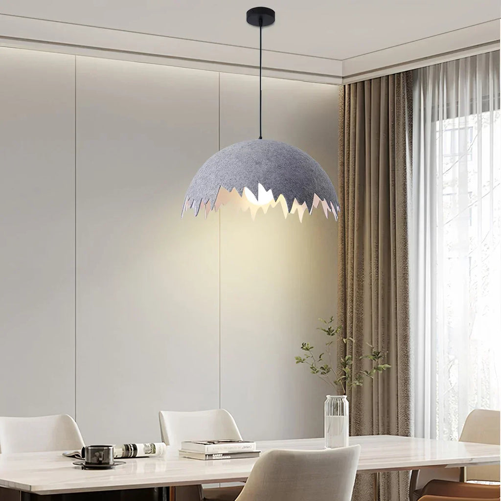 Eggshell Acoustic Pendent Light for Office | Desfino