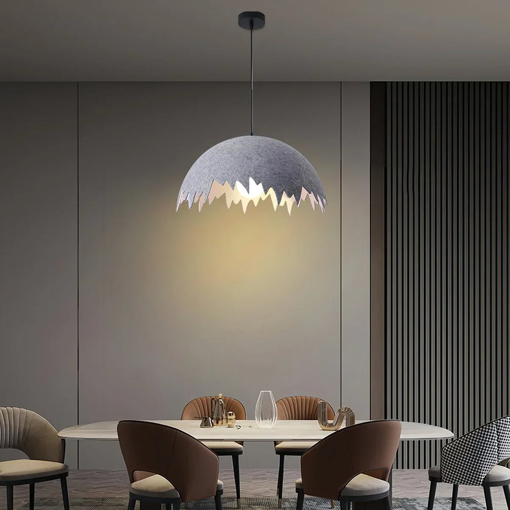 Eggshell Acoustic Pendent Light for Office | Desfino