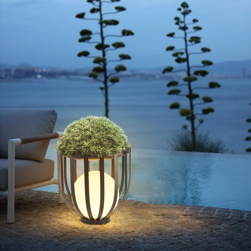 Solar Flower Stand Outdoor Floor Lamp | Desfino