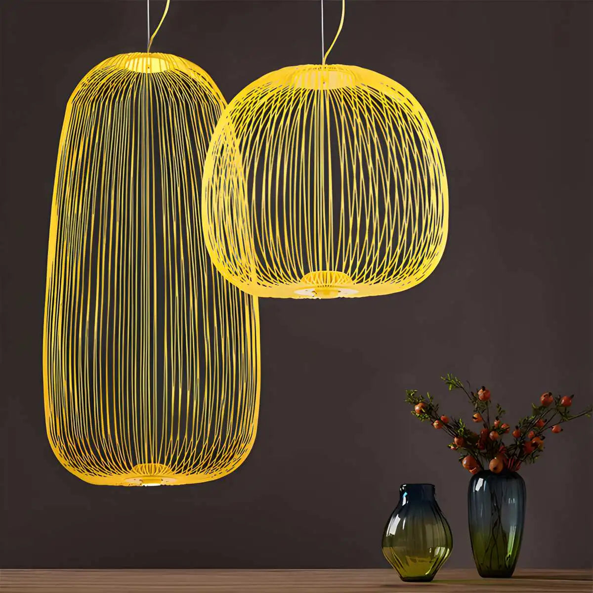 Foscarini Spokes Pendelleuchte in Vogelkäfigform | Desfino