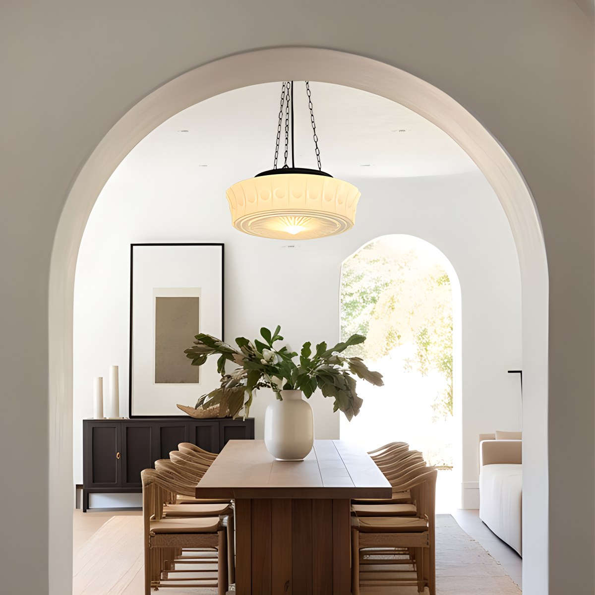 Hailie Vintage French Dome Pendant Light for Living Room | Desfino