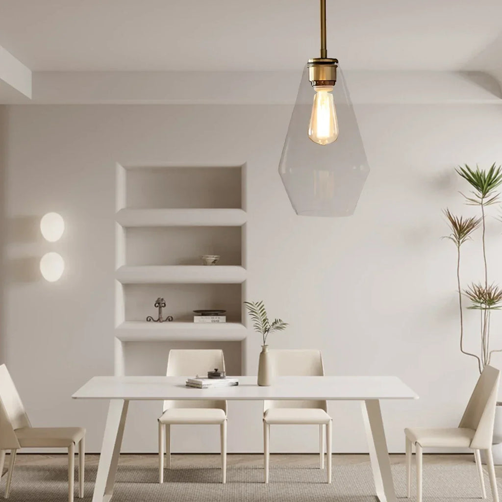 Hailie Clear Glass Pendant Light for Kitchen | Desfino