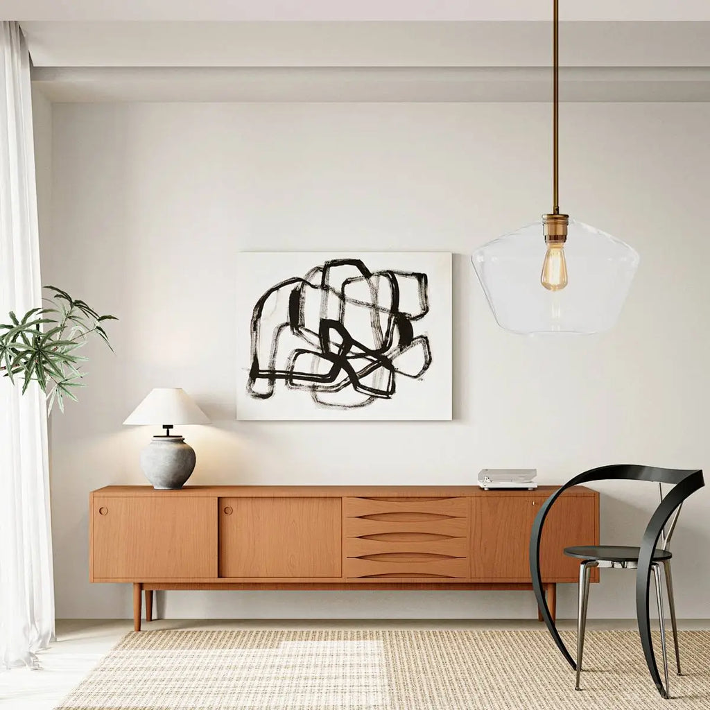 Hailie Clear Glass Pendant Light for Kitchen | Desfino