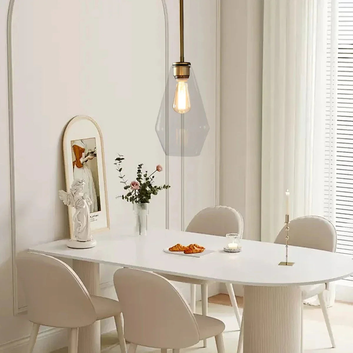 Hailie Clear Glass Pendant Light for Kitchen | Desfino