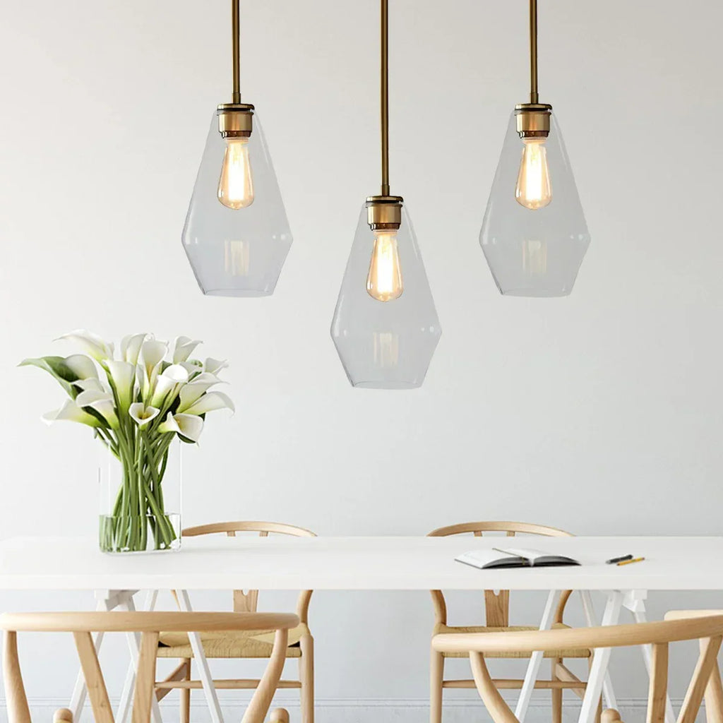 Hailie Clear Glass Pendant Light for Kitchen | Desfino