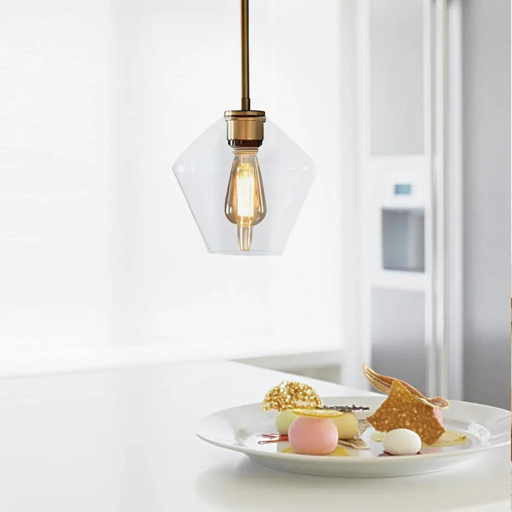 Hailie Clear Glass Pendant Light for Kitchen | Desfino