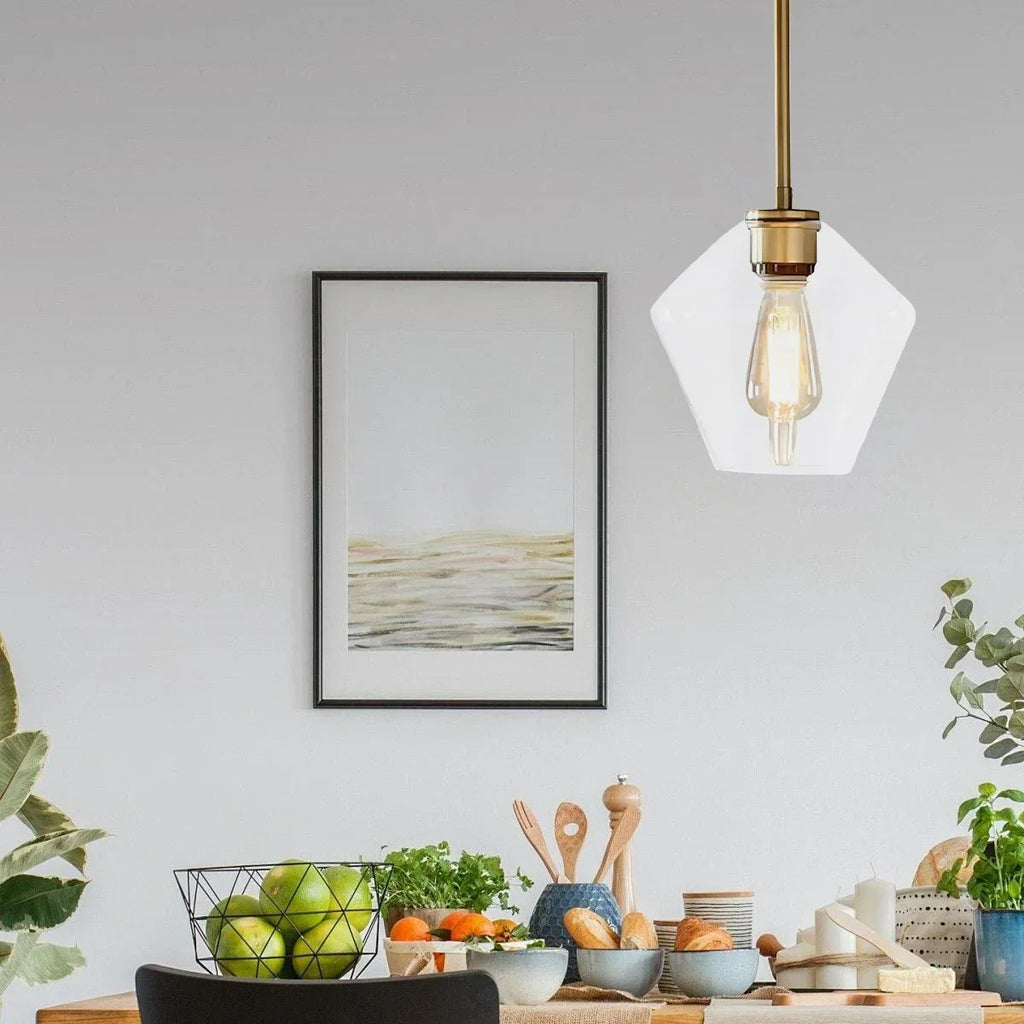 Hailie Clear Glass Pendant Light for Kitchen | Desfino