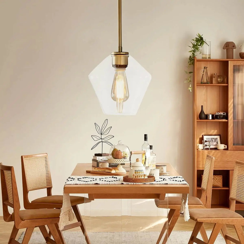 Hailie Clear Glass Pendant Light for Kitchen | Desfino