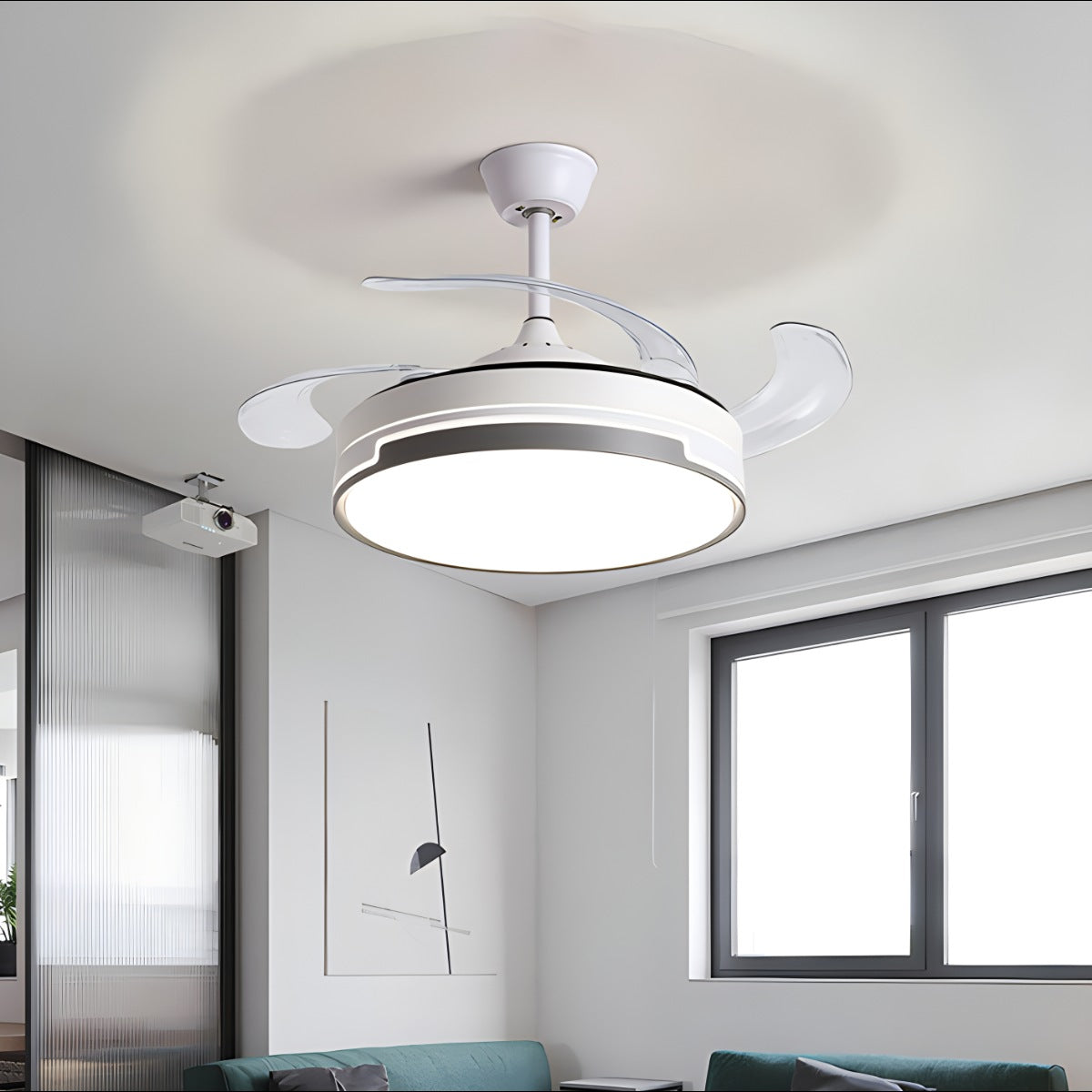 Minimalistischer Deckenventilator mit Fernbedienung | Desfino