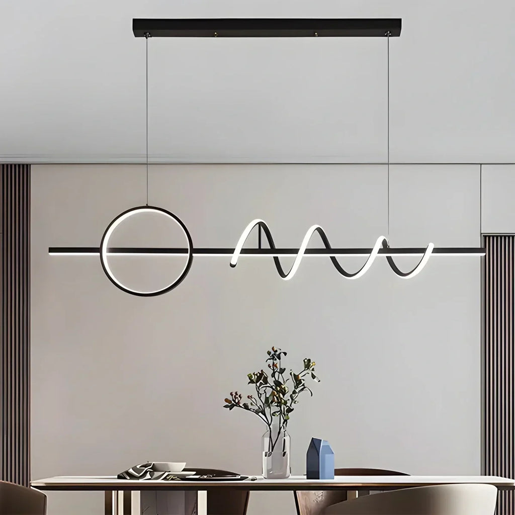 LED Minimalist Long Pendant Light for Kitchen Island | Desfino