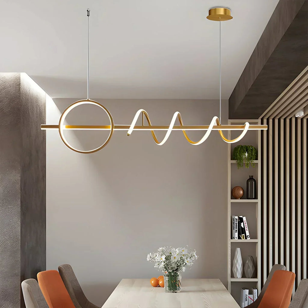 LED Minimalist Long Pendant Light for Kitchen Island | Desfino