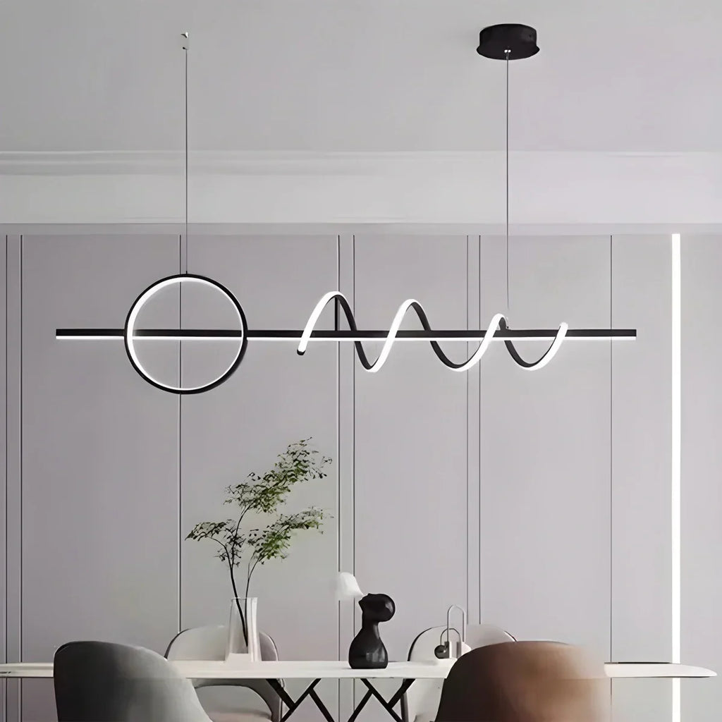 LED Minimalist Long Pendant Light for Kitchen Island | Desfino
