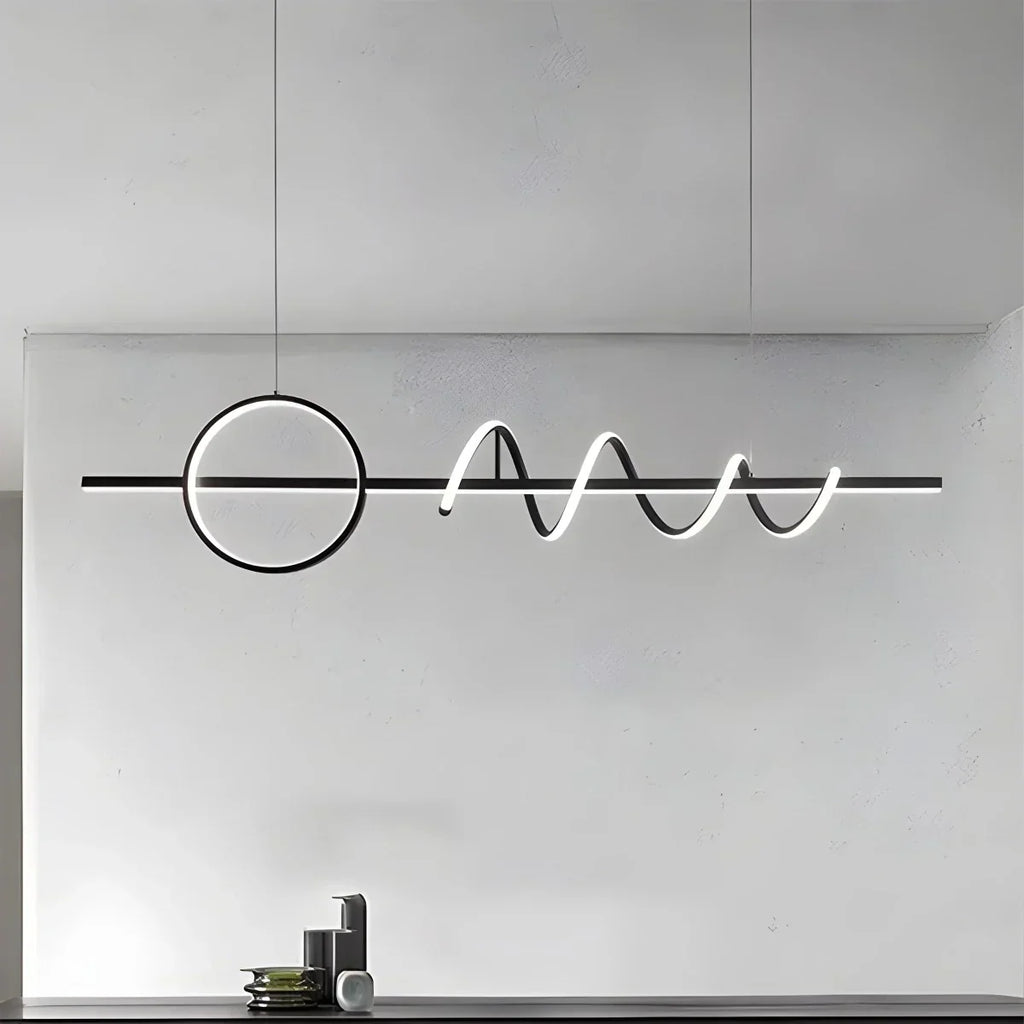 LED Minimalist Long Pendant Light for Kitchen Island | Desfino