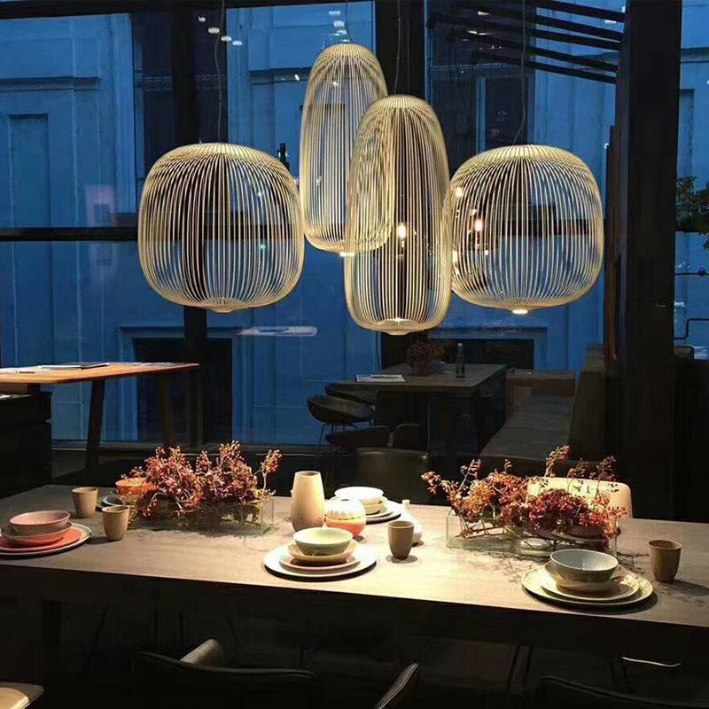 Foscarini Spokes Pendelleuchte in Vogelkäfigform | Desfino