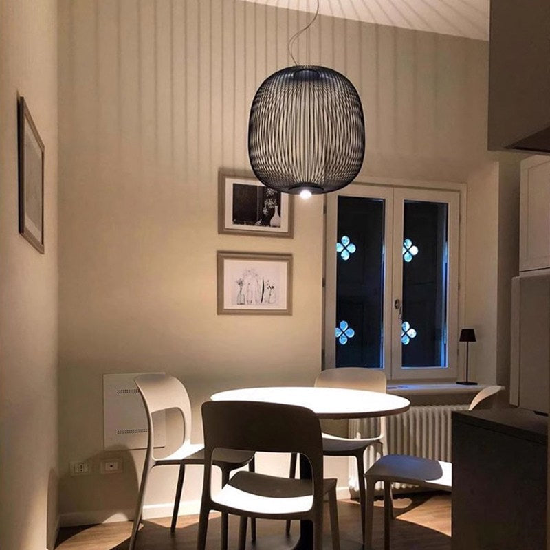 Foscarini Spokes Pendelleuchte in Vogelkäfigform | Desfino